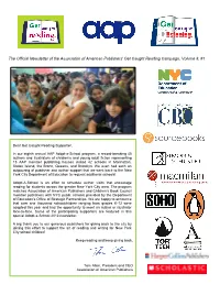 The Official Newsletter of the Association of American Publishers' Get Caught Reading Campaign, Volume 8, #1