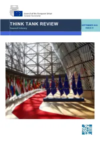 THINK TANK REVIEW SEPTEMBER 2020 Council Library ISSUE 81