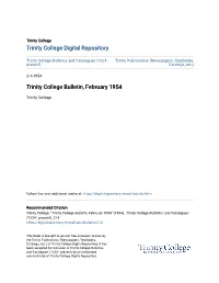Trinity College Bulletin, February 1954