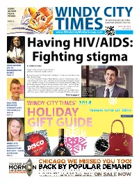 WINDY CITY TIMES' 2014 Week One Of