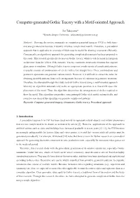 Computer-Generated Gothic Tracery with a Motif-Oriented Approach