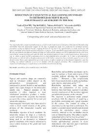 Reduction of Conjunctival Ballooning Secondary to Retrobulbar Nerve Block for Intraocular Surgery in the Dog
