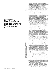 The Cis Gaze and Its Others (For Shola)
