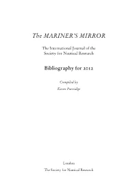 The MARINER's MIRROR