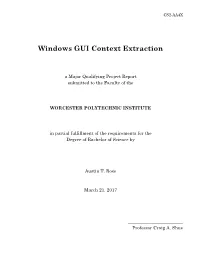 Windows GUI Context Extraction