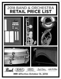 2018 Band & Orchestra Price List