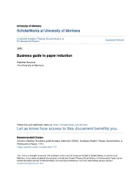 Business Guide to Paper Reduction