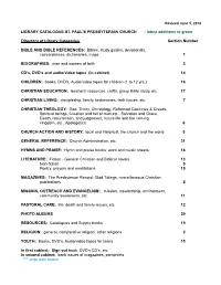 Library Catalogue St
