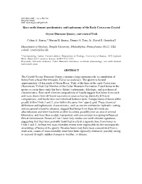 Rare Earth Element Geochemistry and Taphonomy of the Early Cretaceous Crystal