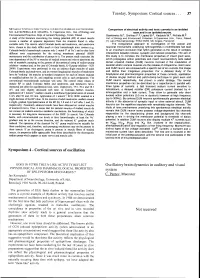 Tuesday, Symposium: Cortical Sources . . . 37 Symposium 4