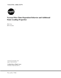 Vectran Fiber Time-Dependent Behavior and Additional Static Loading Properties