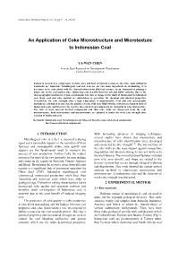 An Application of Coke Microstructure and Microtexture to Indonesian Coal