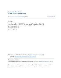 Avalanche ISFET Sensing Chip for DNA Sequencing Mohammad Uzzal