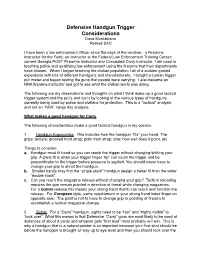 Defensive Trigger Types