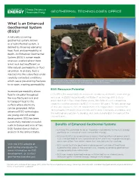 Enhanced Geothermal System (EGS) Fact Sheet