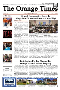 School, Communities React to Allegations of Antisemitism at Amity High Distribution Facility Planned for Orange's Stew Leonar