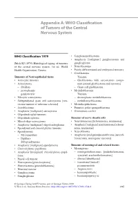 WHO Classification of Tumors of the Central Nervous System