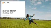 Zalando Q1/2021 Earnings Call