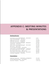 Appendix C: Meeting Minutes & Presentations