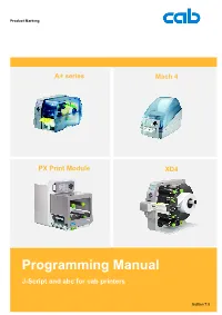 Cab Programming Manual