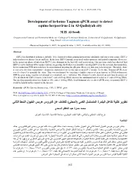 Development of In-House Taqman Qpcr Assay to Detect Equine Herpesvirus-2 in Al-Qadisiyah City ﻟﺛﺎﻧﻲ ا ﻓﺎﯾرو