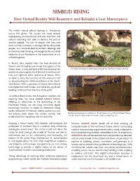 NIMRUD RISING How Virtual Reality Will Resurrect and Rebuild a Lost Masterpiece