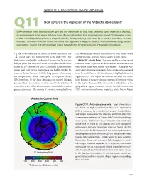 Q11 How Severe Is the Depletion of the Antarctic Ozone Layer? Severe Depletion of the Antarctic Ozone Layer Was First Reported in the Mid-1980S