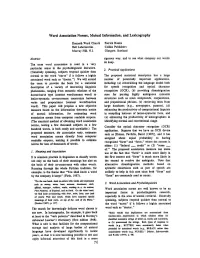Word Association Norms, Mutual Information, and Lexicography