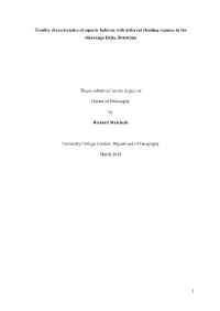1 Trophic Characteristics of Aquatic Habitats with Different Flooding