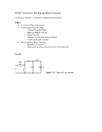 (Boost) Converter Covered in Chapter 7 of Mohan, Undeland and Robbins