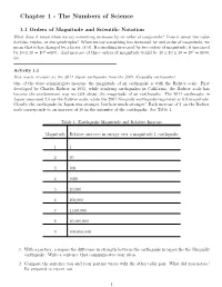 Chapter 1 - the Numbers of Science