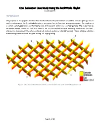 Coal Evaluation Case Study Using the Rockworks Playlist 11/30/20/JPR