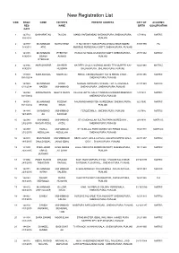New Registration List