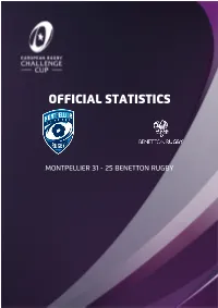 Official Match Statistics