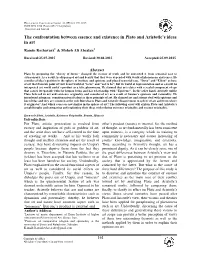 The Confrontation Between Essence and Existence in Plato and Aristotle’S Ideas in Art Ramin Keshavarz1 & Moheb Ali Absalan2