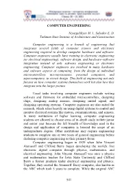 541 COMPUTER ENGINEERING Niyazgeldiyev M. I., Sahedov E. D