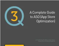 A Complete Guide to ASO (App Store Optimization)
