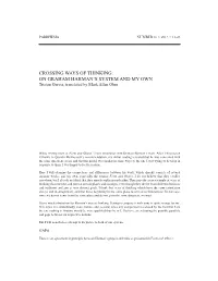 Crossing Ways of Thinking: on Graham Harman's System