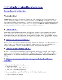 Devops Interview Questions