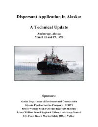 Dispersant Application in Alaska