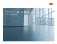EPOXY CURING AGENTS Product Overview Guide