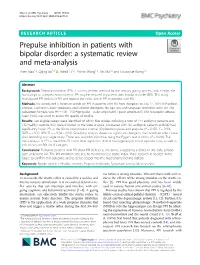 Prepulse Inhibition in Patients with Bipolar Disorder