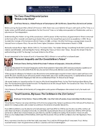 The Owen Powell Memorial Lecture "Britain in the World"