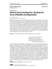Ahimsā and Its Ambiguities: Reading the Story of Buddha and Aṅgulimāla