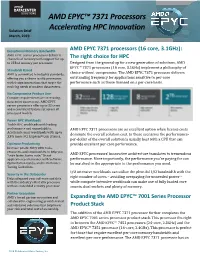 AMD EPYC™ 7371 Processors Accelerating HPC Innovation