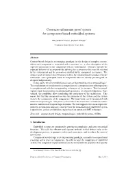 Contracts-Refinement Proof System for Component-Based Embedded Systems