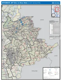 IDP Sites in Shan State (As of 31 January 2019)