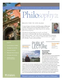 Public Lecture in Philosophy