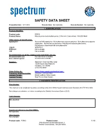 SDS Contains All of the Information Required by the HPR
