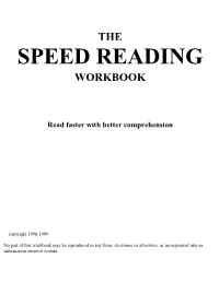 Speed Reading Workbook